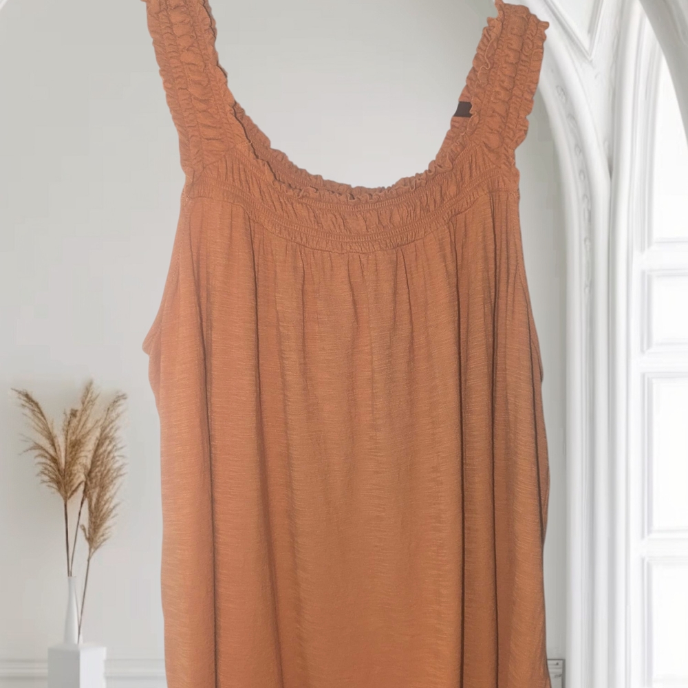 Anthropologie Rust Sleeveless Top